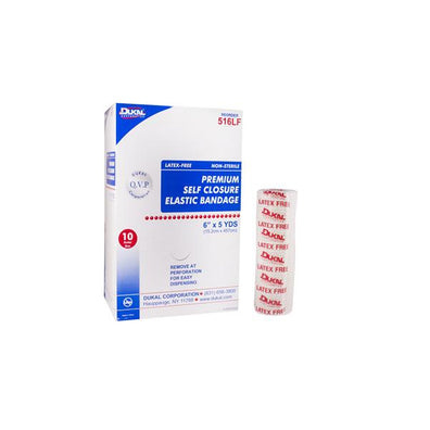 Bandage 6"x5yd Elastic Beige Not Made With Natural Rubber Latex 10/Box, 5 BX/CA - Surgical Supplies NY